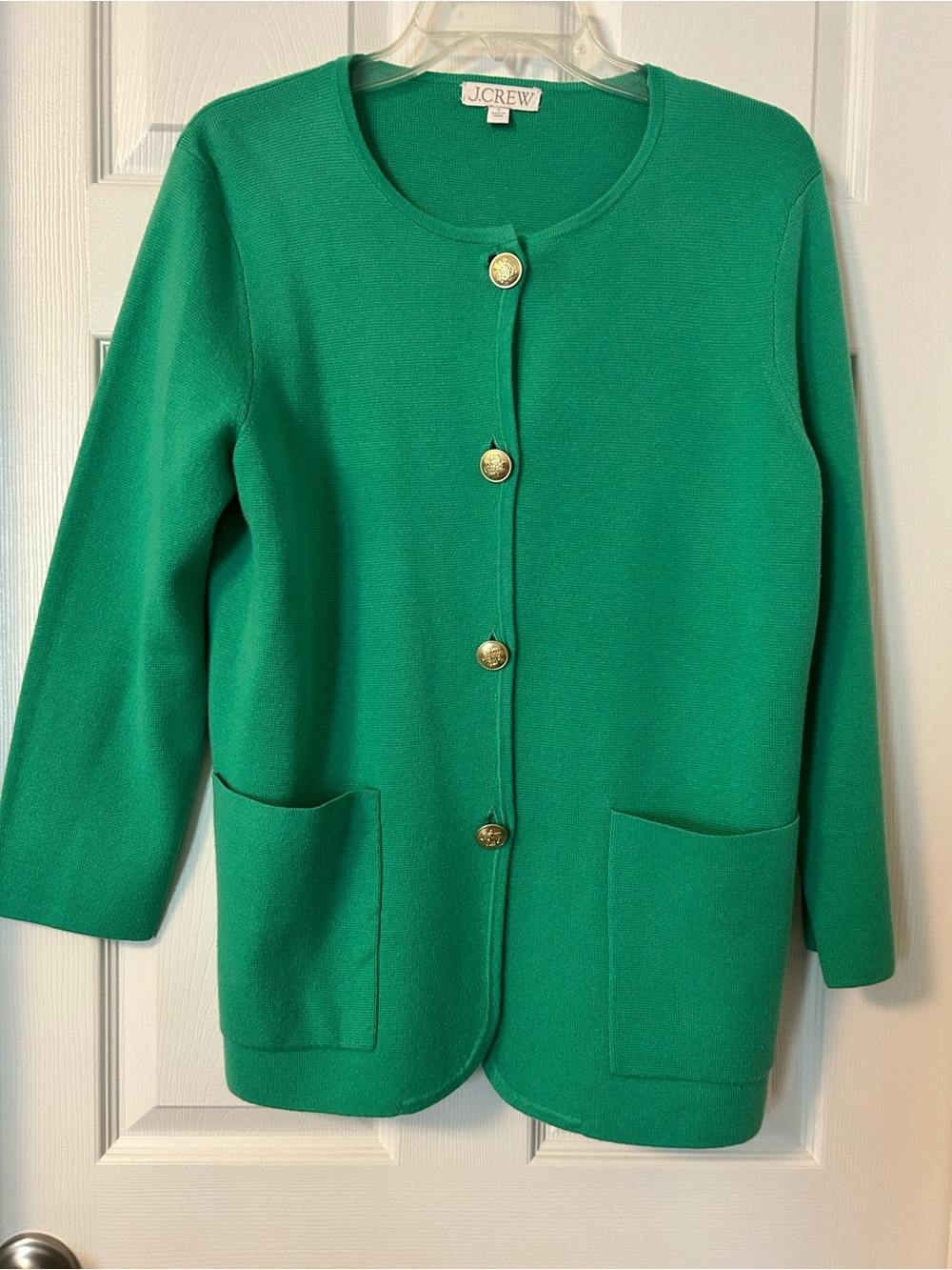J.Crew Giselle Sweater Blazer with Gold Buttons
